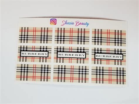 Burberry Logo Nail Decals – Shasia Beauty Nails